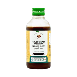 **ALT Text:** `Vaidyaratnam Guloochyadi Kashayam 200 ml Ayurvedic Herbal Decoction`